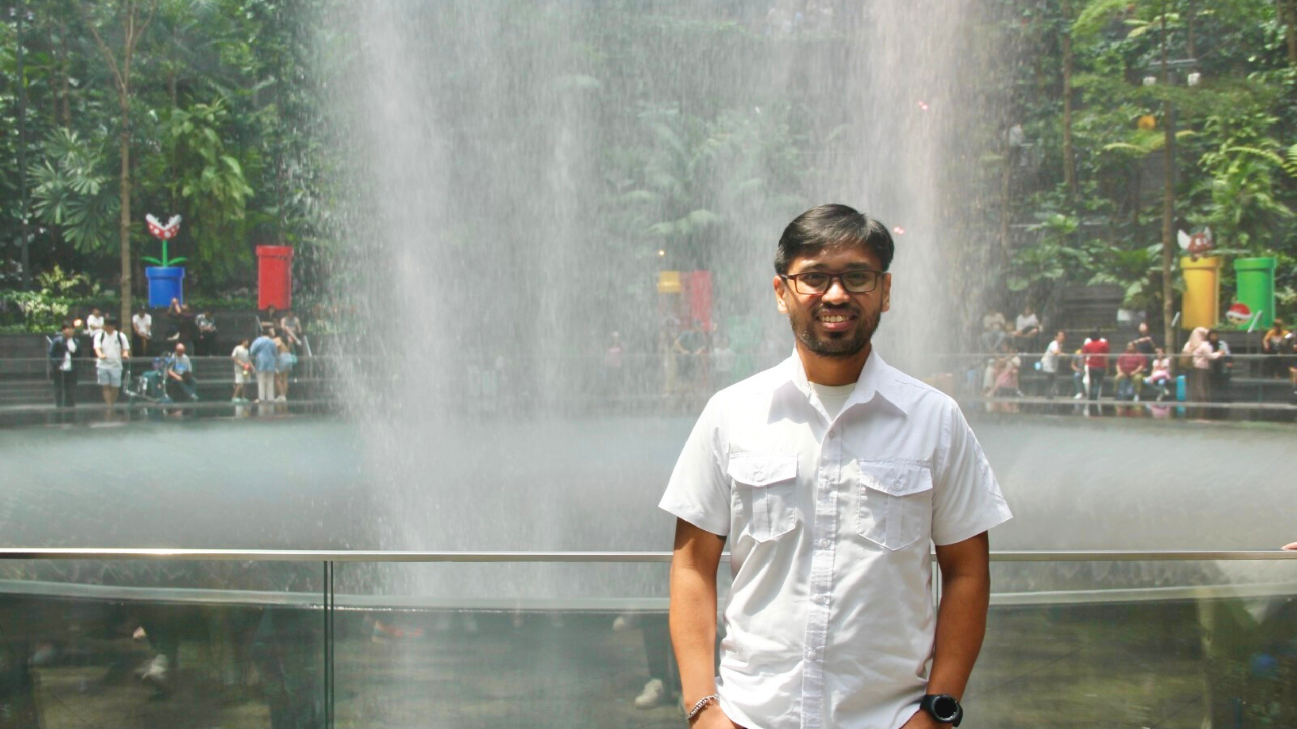 Leadership Chronicles Series, Article 1. Photo of team lead Joshua at Jewel, Singapore Changi Airport.